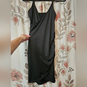 Elegant Asymmetrical Black Dress